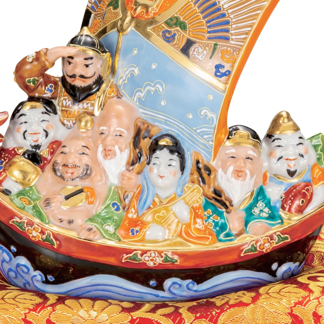 Amazon.co.jp: 九谷焼いわたや 6号七福神・宝船盛 K8-1649 : ホーム